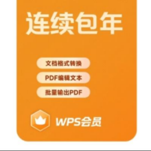 618：WPS会员年卡 连续包年 81+会员功能权益66.93元+207淘金币