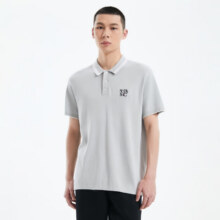 杰克·琼斯（JACK&JONES）男装潮撞色条纹罗纹翻领字母刺绣休闲短袖POLO-SHIRT恤223106056 A41淡蓝 S191.82元（合63.94元/件）