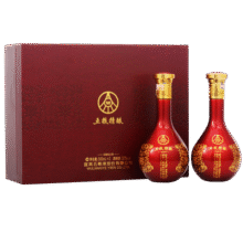 五粮液股份出品 浓香型高度白酒 礼盒装 节日好礼 52度 500mL 2瓶 中国红礼盒508元