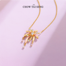 Chow Tai Seng 周大生 浪漫花火S925银荧光珐琅烟花项链199元包邮