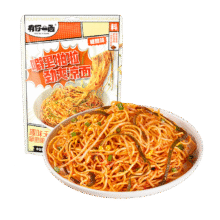 需试用：有你一面跳跳糖凉面212g 糖醋麻辣味四川红油凉面拌面冷面速食面条6.9元