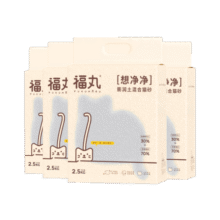 福丸自然空气豆腐猫砂混合膨润土砂 除臭低尘省砂不易粘底 原味膨润土混砂 2.5kg*4101.9元 (券后省8)