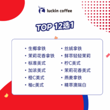 瑞幸咖啡 TOP12选1 大杯 15天有效 限自提 luckin coffee8.9元（助力低至6.9）