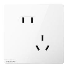 西门子 SIEMENS 皓彩系列 斜五孔插座 雅白 十只装57.74元