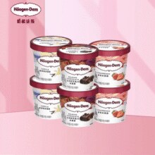 Haagen-Dazs 哈根达斯 香草草莓巧克力口味冰淇淋 81g（100mL）*6杯礼盒装￥76.20 3.2折