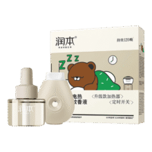 润本（RUNBEN）驱蚊液电蚊香液120晚大容量45ml×4瓶+1器防蚊液小棕熊三档定时款34.17元