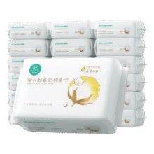 全棉时代 婴儿棉柔巾100%棉超柔乳霜干湿两用洗脸巾成人可用80抽*18包*2件364元（合182元/件）