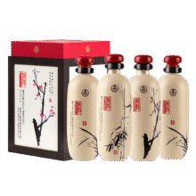 五粮液 股份酿神梅兰竹菊50度500ml*4瓶浓香型白酒礼盒送礼收藏658元包邮（超v到手价更低）