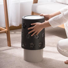 茶花 弹盖式夹缝垃圾桶 咖色 10.6L 32*25cm3.96元