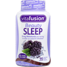 成人小熊糖vitafusion美国进口褪黑素5mg高含量中重度失眠睡眠软糖90粒98.1元 (券后省0.9)
