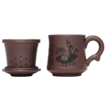 金镶玉 茶杯 办公杯宜兴紫砂原矿办公杯茶水分离内胆礼盒 荷塘月色350ml76.7元 (券后省0.8)