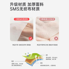 三利 一次性四件套枕套旅行双人隔脏免洗酒店出差独立便携卫生包装 酒红色券后14.9元