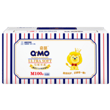 奇莫奇莫Q-MO皇家至柔纸尿裤M100片(6-11kg)电商装尿不湿中号薄透能吸338元（需领券、返卡，合112.67元/件）