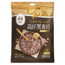 穗格氏（SHEGURZ）高纤黑麦片350g 即食冲饮早餐 低脂健身代餐 原味无添加蔗糖12.9元 (券后省0.85,月销1w+)
