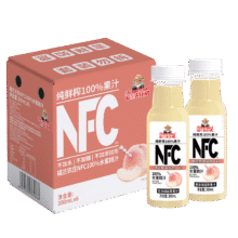 plus会员、需首购:福兰农庄NFC100%水蜜桃果汁 300ml*6瓶12.11元包邮