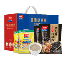 PLUS:西麦黑芝麻核桃粉燕麦礼盒1050g冲饮早餐营养代餐端午节送礼22.04元