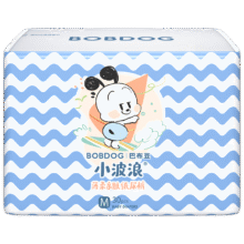 巴布豆(BOBDOG)小波浪薄柔亲肤纸尿裤M30片(6-11KG)中码婴儿尿不湿18.91元