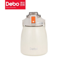 Debo 德铂大肚杯保温杯学生儿童大容量便携保温杯900ml-DEP-DS305 白色99元