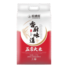 裕道府大米 香厨味道五常大米 2.5kg*1袋33.2元（需领券，合16.6元/件）