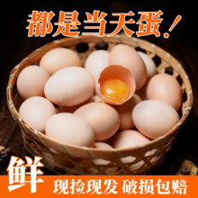 新鲜农家谷物鲜鸡蛋30枚装 单枚50g-60g现捡现发 破损包赔新鲜营养 已售20万+18.9元包邮（需领券）