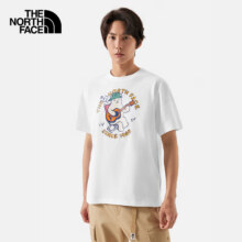 20点：The North Face 北面 半袖T恤男短袖休闲舒适小熊简约半袖124元包邮