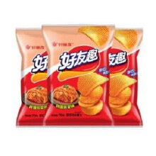 好丽友（ORION）好友趣薯片零食儿童休闲零食土豆片膨化食品小零食 韩国泡菜味70g *5件20.07元（合4.01元/件）
