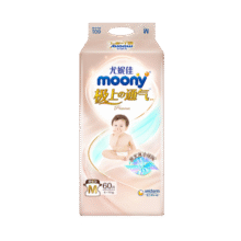 MOONY【自仓直发】尤妮佳纸尿裤 极上纸尿裤 极光薄超薄透气散热 纸尿裤 M60片（6-11kg）189元