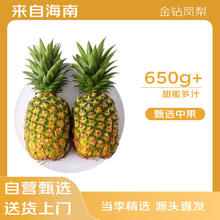 京鲜生 海南金钻凤梨 5斤单果650g 手撕菠萝新鲜水果生鲜 源头直发 净重4.5-5斤中果单果650g19.9元