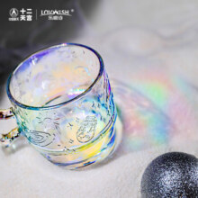 乐唯诗（NERVISHI）星空玻璃水杯高档创意高颜值叠叠杯家用客厅大容量水杯 星空杯*4【极光彩】19.9元