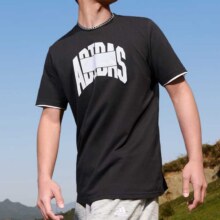 adidas 短袖男子跑步健身训练运动服透气休闲圆领T恤65元+运费