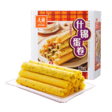 元朗 鸡蛋卷饼干 芝麻香葱糕点心休闲零食下午茶 广东深圳送礼礼盒380g19.9元（需首购）