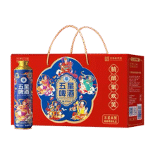 临期品: 双合盛 13.5°五星高照精酿啤酒礼盒 650ml*5罐28.9元（需试用）