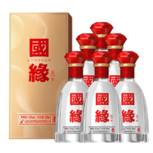 618预售：今世缘 国缘 单开 42度 柔雅型白酒 500ml*6瓶 整箱装996元 包邮（定金10元，可抵262元）