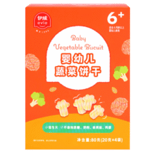 伊威（Eastwes）宝宝零食 婴幼儿蔬菜饼干80克(4袋) 不添食盐蔗糖奶粉鸡蛋6月+15.3元 (券后省5,月销1w+)