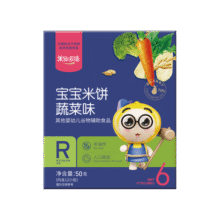 果仙多维 婴幼儿米饼宝宝零食磨牙饼干无添加糖盐蔬菜味50g6个月+29.8元 (券后省20)