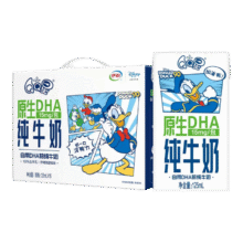 QQ星伊利原生DHA儿童纯牛奶125ml*16盒 礼盒装28.9元