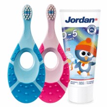 挪威百年牙刷品牌！Jordan 进口儿童训练牙刷*2支￥21.90 2.2折 比上一次爆料降低 ￥9.7