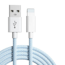 POSKELRTY 苹果全系编织快充数据线 蓝色（USB TO 苹果） 1m3.87元/件 包邮 （买二送一，实付11.6元到手3条）