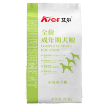 艾尔（Aier）狗粮成犬20kg40斤通用全价犬粮 成犬20kg40斤262元