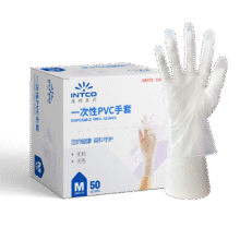 英科 一次性PVC手套 M码、50只/盒3.51元（需领券）