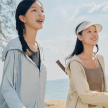 9倍透气散热！beneunder 蕉下 绞罗纱防晒黑胶帽檐 女士防晒衣AS10424￥159.00