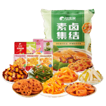 比比赞（BIBIZAN）素卤礼包40包魔芋海带脆笋即食素食卤味休闲零食礼包团购送礼548g10.5元