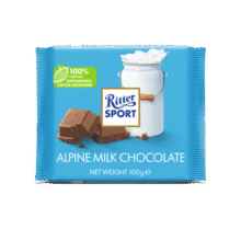 瑞特滋（RITTER SPORT）阿尔卑斯牛奶巧克力 休闲零食糖果礼物送男女友德国原产100g22.9元 (券后省0.9)