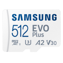 三星（SAMSUNG）高速内存卡 行车记录仪监控摄像头无人机switch运动相机大疆action4内存卡平板高速TF存储卡 EVO PLUS 白卡 512GB239元 (券后省10)
