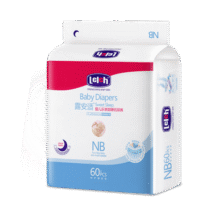 露安适（Lelch）微气候系列夜用纸尿裤NB60片(0-5kg) 新生儿纸尿裤 尿不湿129元 (月销4000+)