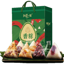阳茗一世 粽子礼盒900g 6味6粽全素粽甜粽含蜜枣豆沙粽*6件87.64元（折合14.61元/件