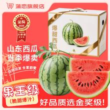 蒲恋 麒麟西瓜 新鲜水果当季现摘8424脆甜多汁 净重8-10斤 气泡柱纸箱券后17.9元