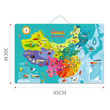 TOI儿童地图拼图 中国地图磁性拼图玩具地理认知男女孩生日礼物29元（需领券）