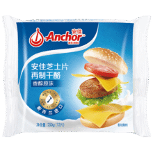 安佳(Anchor)新西兰进口 切达干酪奶酪芝士片原味250g 烘焙三明治鸡排59元（合19.66元/件）