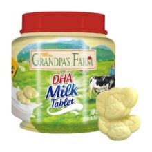 GRANDPA'S 爷爷的农场DHA高钙牛初乳奶棒儿童奶片溶豆牛乳棒鳕鱼肠60g15.9元